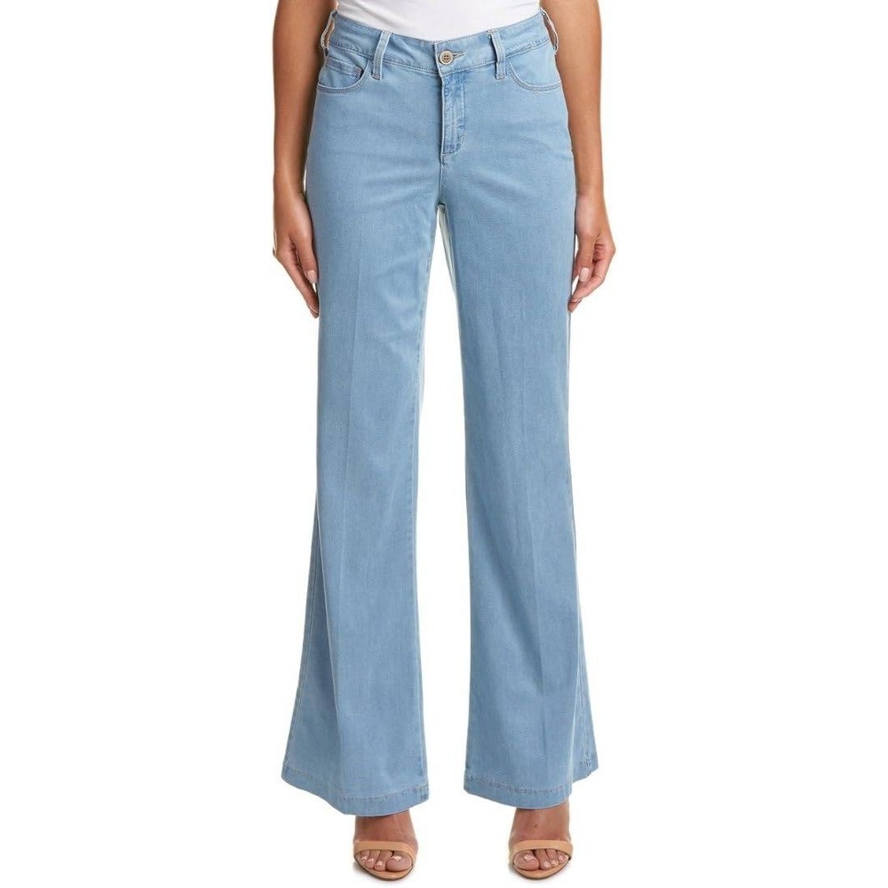 NYDJ Claire Trouser Jeans‎ Womens 22W Wide Leg Lift Tuck Blue Denim Stretch ew